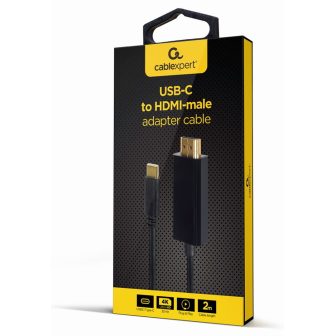 Gembird A-CM-HDMIM-01 USB Type-C to HDMI Video Cable Adapter 2 m Black