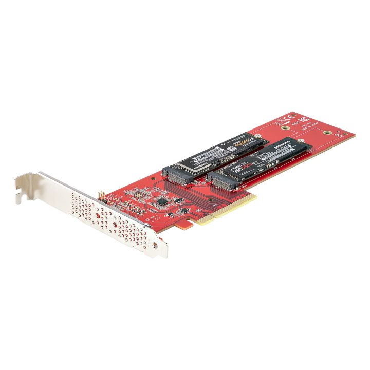 StarTech.com PCIe Adapter Card for 2 M.2 SSDs, PCI Express x8 or x16…