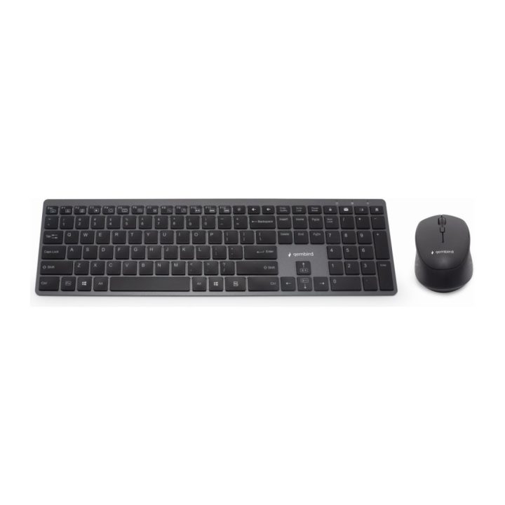 Kit Teclado+Rato Sem Fios Gembird Pro Slim Preto (KBS-ECLIPSE-M500-ES)