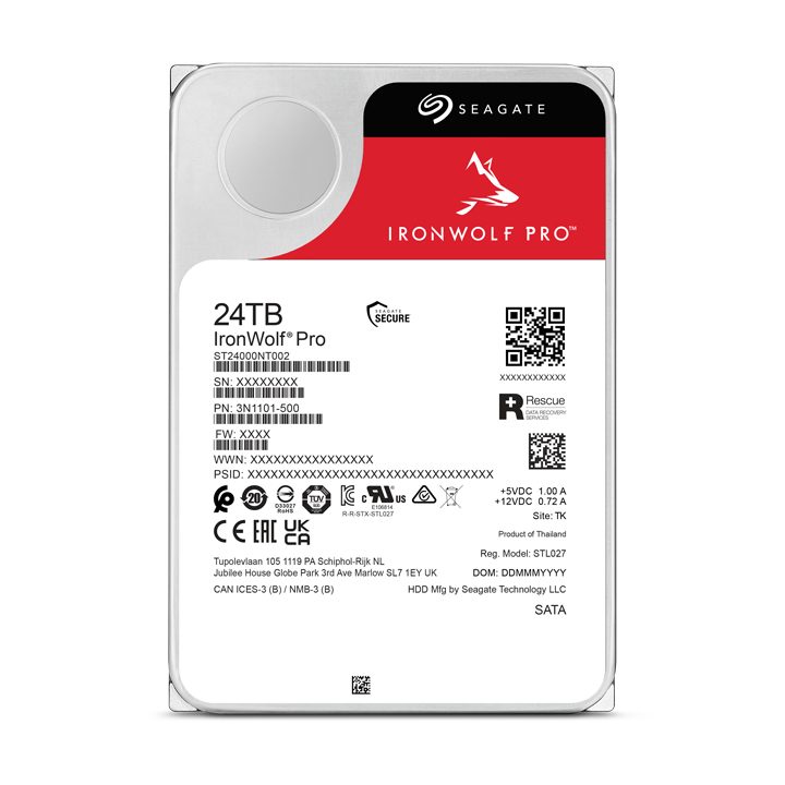 Seagate IronWolf Pro ST24000NT002 disco rígido interno 24 TB 7200 RPM…