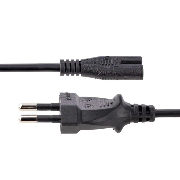 StarTech.com 2m Laptop or Printer Power Cable, EU to C7, 2.5A 250V…