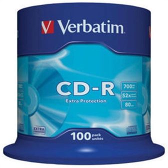 Verbatim CD-r 700MB 48x tarrina 100 unidades datalife extra…