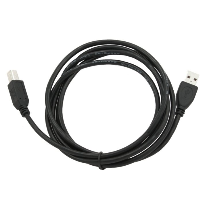Gembird USB 2.0 Cable Type A/M-B/M 1.8 Meters Black (CCP-USB2-AMBM-6)