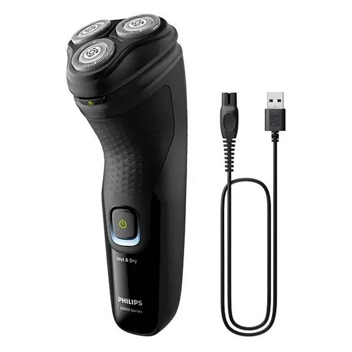 Philips X3021/00 Rotary Shaver Electric Shaver Trimmer Black