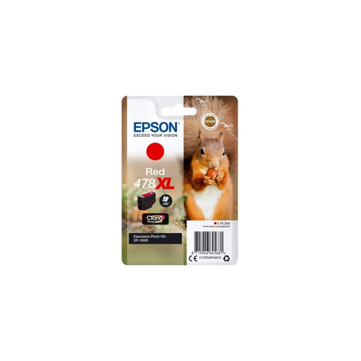Epson Squirrel Tinta vermelha 478XL Claria Photo HD Ardilla