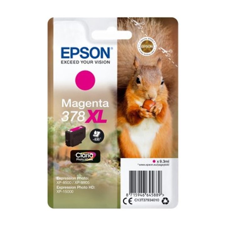 Epson Squirrel Tinta magenta 378XL Claria Photo HD Ardilla