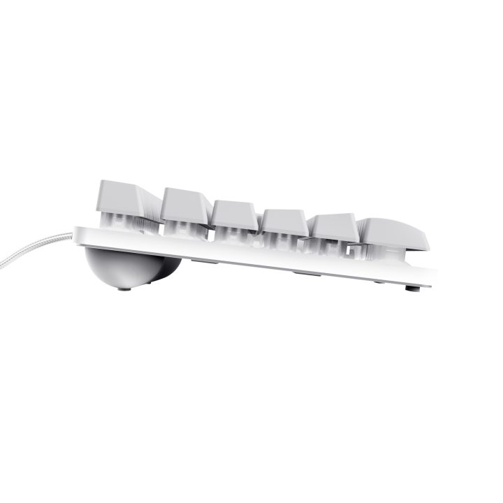 Trust GXT 794W Gaming Keyboard with Mouse USB QWERTY US English White
