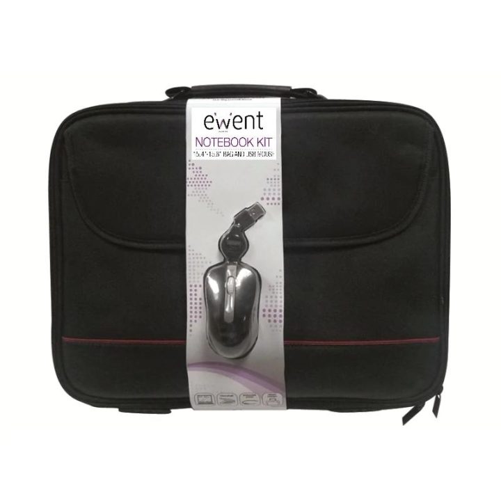 Ewent Notebook Bag Kit for 15.6-inch Laptop + USB Mouse (EW2505)