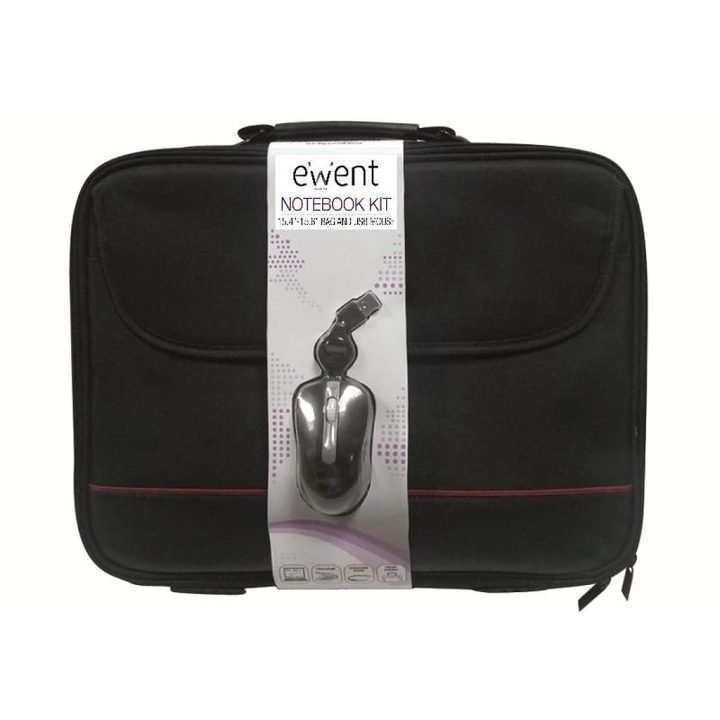 Ewent Notebook Bag Kit for 15.6-inch Laptop + USB Mouse (EW2505)