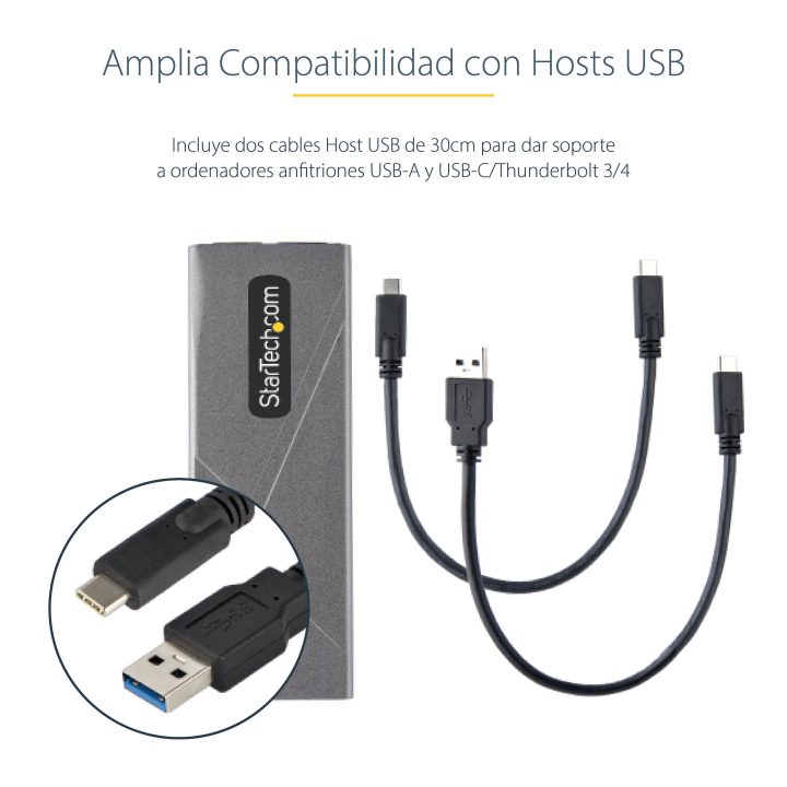 StarTech.com Aluminum USB-C 10Gbps External Enclosure for NVMe M.2 or…