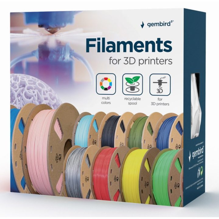 Gembird 3DP-PLA1.75GE-01-W material de impressão 3d Ácido poliláctico…