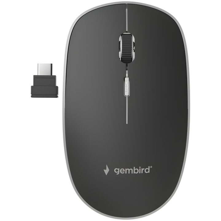 Gembird MUSW-4BSC-01 rato Ambidestro RF Wireless + USB Type-C Óptico…