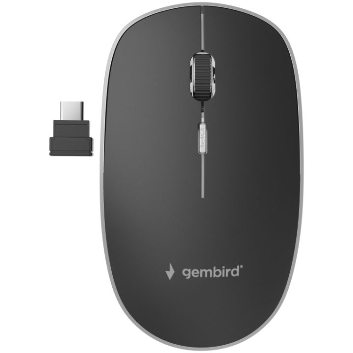 Gembird MUSW-4BSC-01 rato Ambidestro RF Wireless + USB Type-C Óptico…