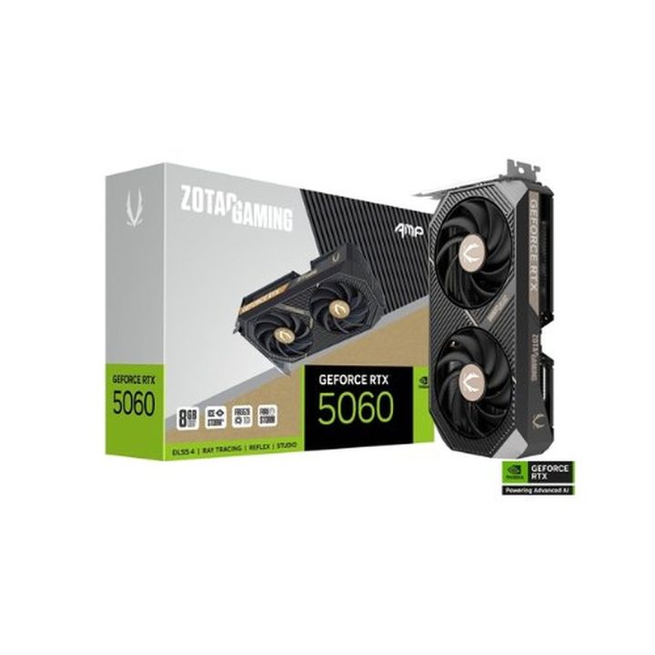 Placa gráfica ZOTAC gaming rtx 5060 amp 8GB GDDR7 (ZT-B50600F-10M)