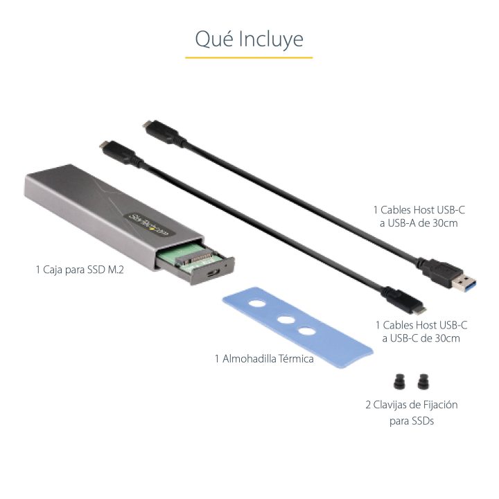 StarTech.com Caixa Externa de Alumínio USB-C 10Gbps para NVMe M.2 ou…