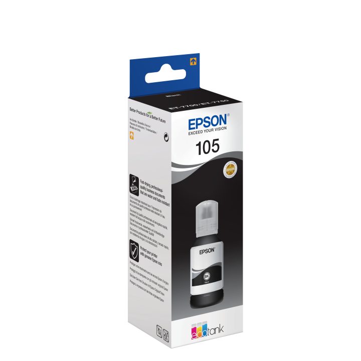 Epson 105 Black Pigment Ink Bottle for EcoTank