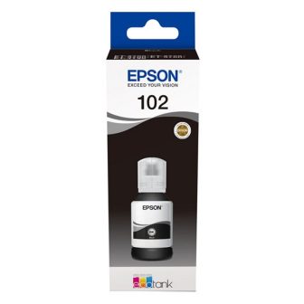 Frasco de tinta preta pigmentada Epson 102 EcoTank