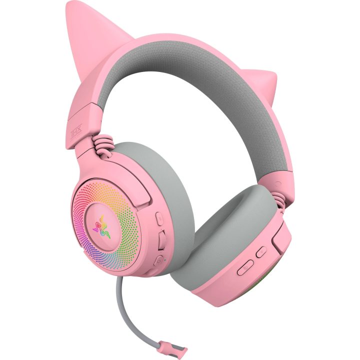 Auscultadores de diadema Razer Kraken Kitty V3 Pro Quartz