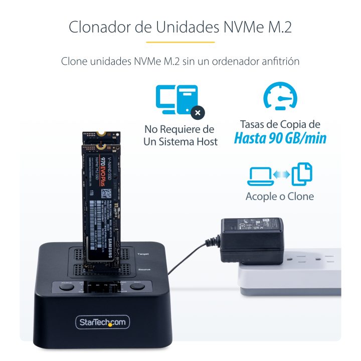 StarTech.com Dock Duplicador Clonador Autónomo 1:1 de Unidade SSD…