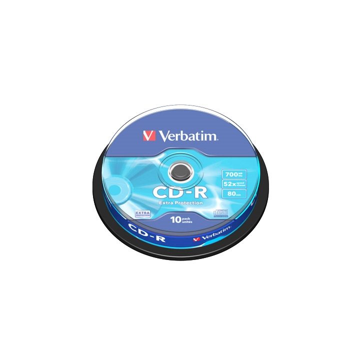 Verbatim CD-r 700MB 52x tarrina 10UDS (43437)