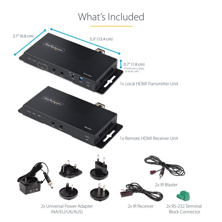 StarTech.com Kit de Extensor HDMI 4K por Fibra - 4K a 60Hz até 1km…