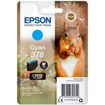 Epson Squirrel Cyan Ink 378 Claria Photo HD Squirrel
