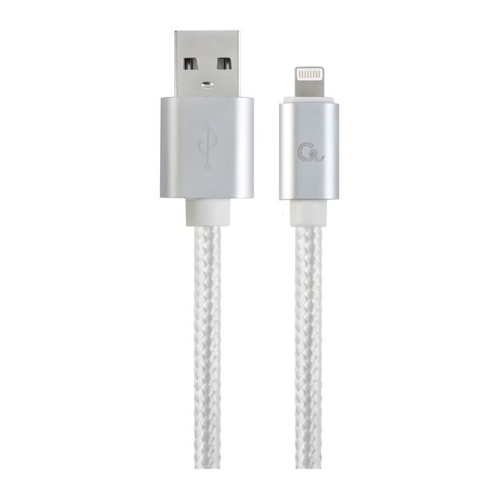 Gembird CCB-MUSB2B-AMLM-6-S cabo de conector Lightning 1,8 m Prateado