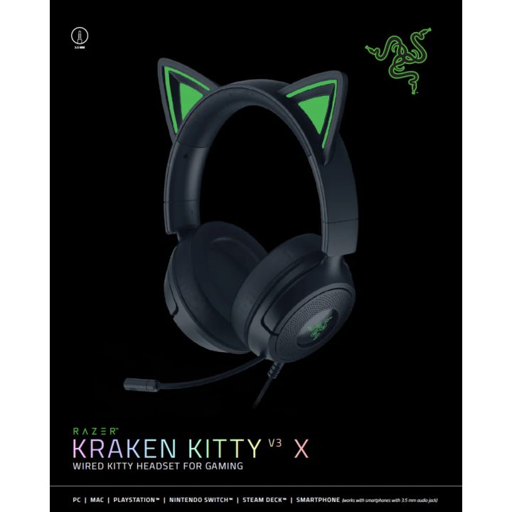 Razer Kraken Kitty V3 X wired over-ear headphones (RZ04-05350200-R3M1)