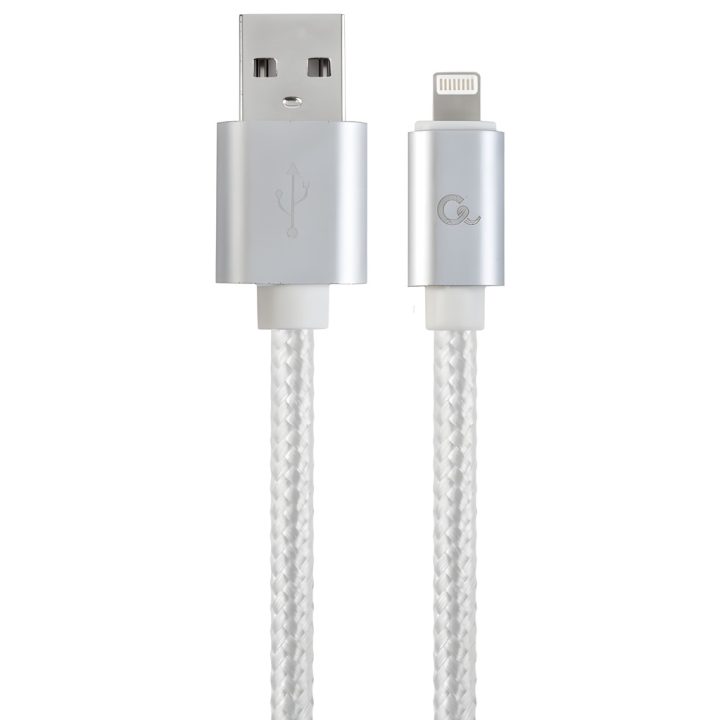 Gembird CCB-MUSB2B-AMLM-6-S cabo de conector Lightning 1,8 m Prateado