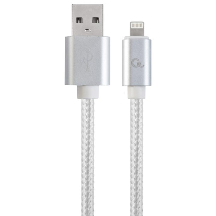 Gembird CCB-MUSB2B-AMLM-6-S Lightning Connector Cable 1.8 m Silver