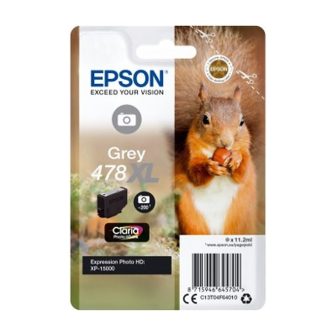 Epson C13T04F64010 Singlepack Gray 478XL Claria Photo HD Ink Cartridge