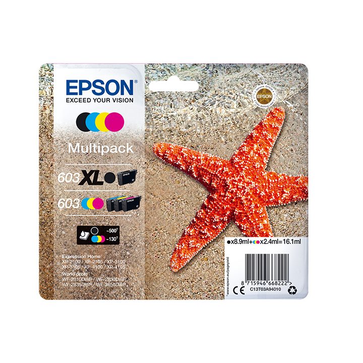 Epson Multipack 4-colours 603 XL Black/Std. CMY