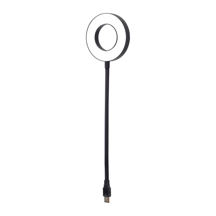 Gembird NL-LEDRING-01 Lâmpada USB, Preto, Branco