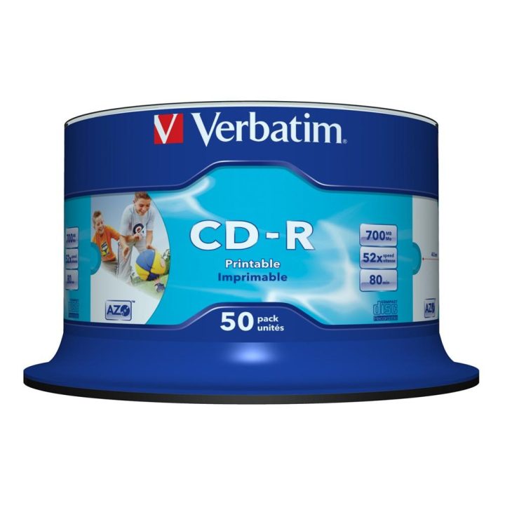 Verbatim CD-R 700MB 52x 50-pack printable inkjet super azo (43438)