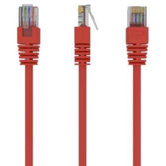 Gembird PP12-1M/R Red Cat5e U/UTP (UTP) Network Cable