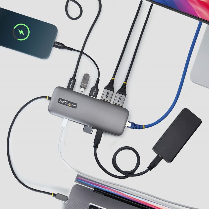 StarTech.com Adaptador Multiporto USB-C para DP de Dois Ecrãs - Mini…
