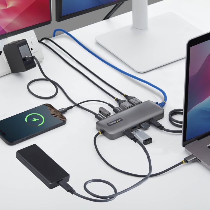 StarTech.com Adaptador Multiporto USB-C para DP de Dois Ecrãs - Mini…