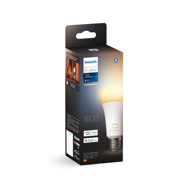 Philips Hue White ambiance Smart Bulb A67 - E27 - 1600