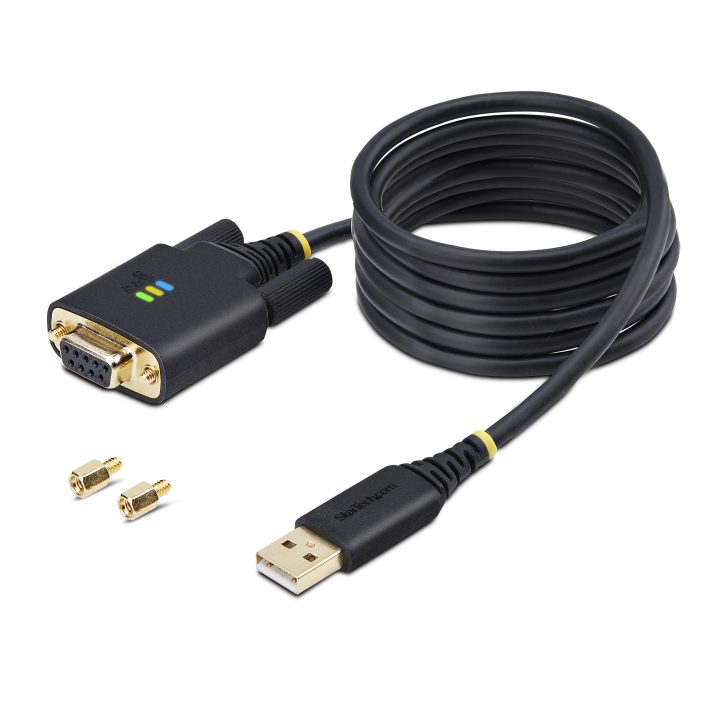 StarTech.com 2m USB to Serial Null Modem Adapter Cable - FTDI RS232 -…