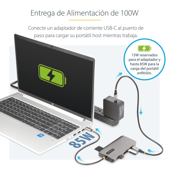 StarTech.com Adaptador Multiporto USB-C para 3 Monitores HDMI/DP - 4K…