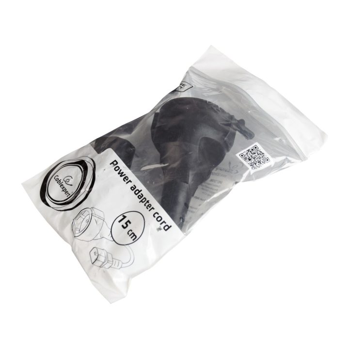 Gembird PC-SFC14M-01 power cord Black 0.15 m C14 coupler