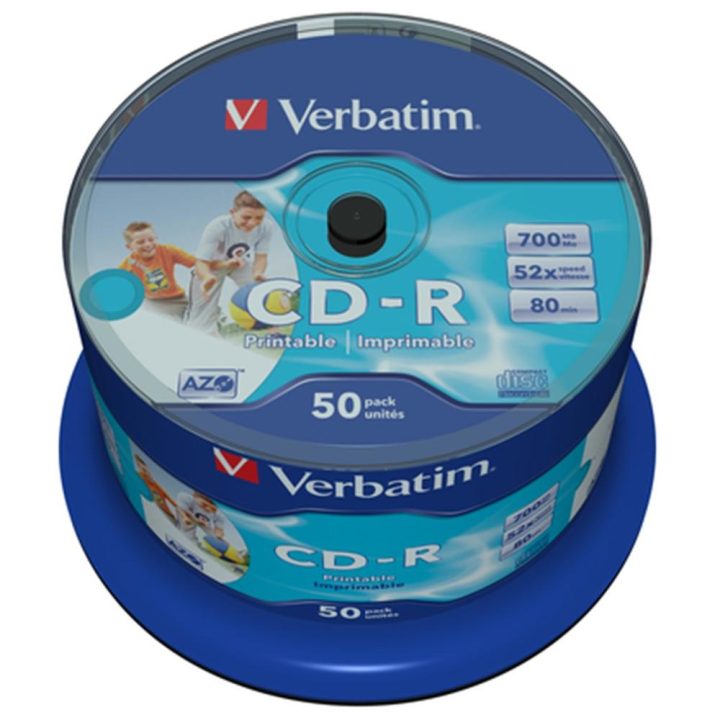 Verbatim CD-R 700MB 52x 50-pack printable inkjet super azo (43438)