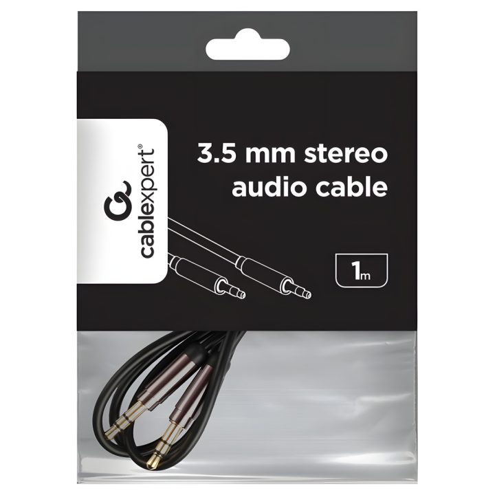 Gembird CCAP-444-1M cable de audio 3,5mm Negro