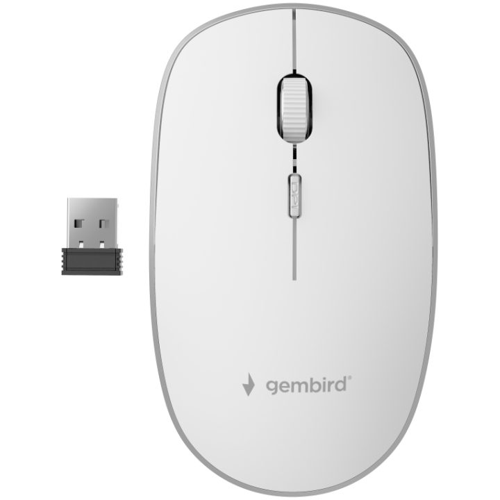 Gembird MUSW-4B-01-W rato de escritório ambidestro RF sem fios óptico…