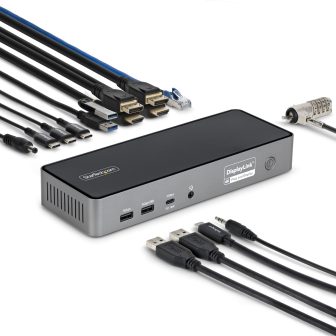 StarTech.com Universal 3-Screen USB-C Docking Station - USB Type-C…