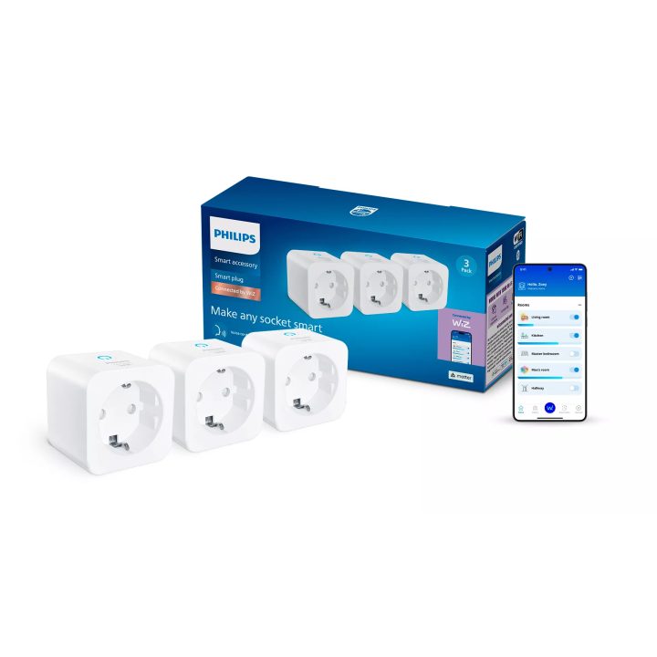 Philips Smart Plug Matter Type F, 3-pack