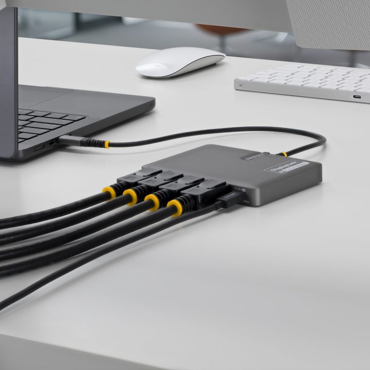 StarTech.com Adaptador USB-C a 4x Ecrãs DisplayPort - DP 4K 60Hz - PD…