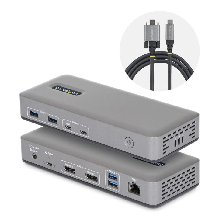 StarTech.com Estação de Ancoragem USB-C para 2 Monitores DisplayPort…