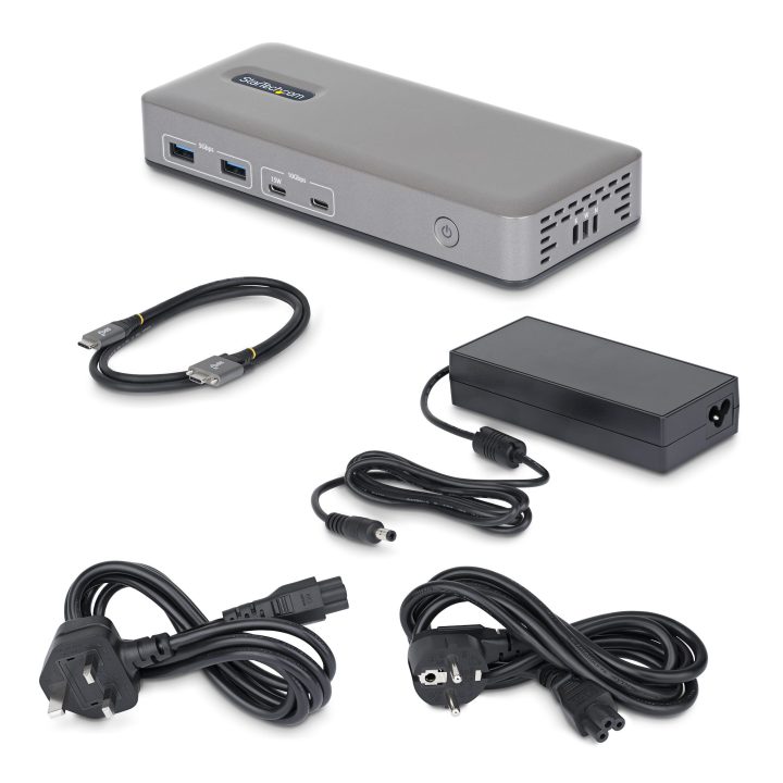 StarTech.com 2-Monitor DisplayPort USB-C Docking Station - 4K 60Hz -…