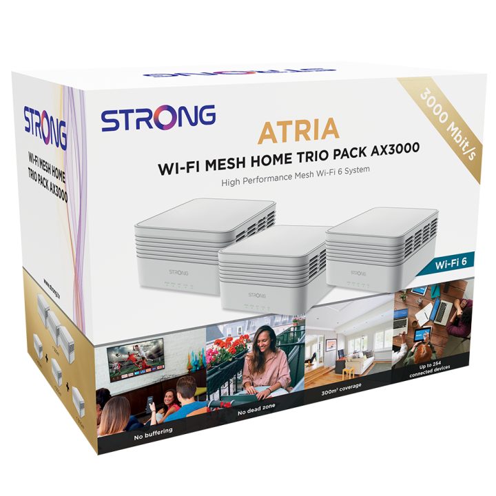 Sistema Wi-Fi Mesh Strong MESHTRIAX3000 (Wi-Fi em malha) Banda dupla…